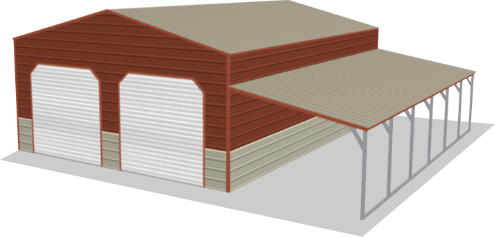 Garage With Lean-to